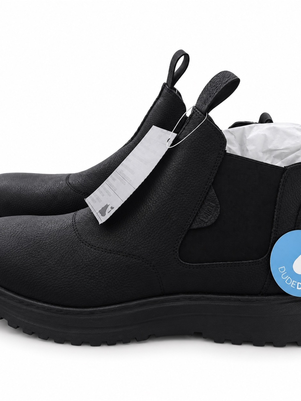 HEYDUDE Men’s Tahoe Chelsea Classic Black Boots Size 9 New With Tags